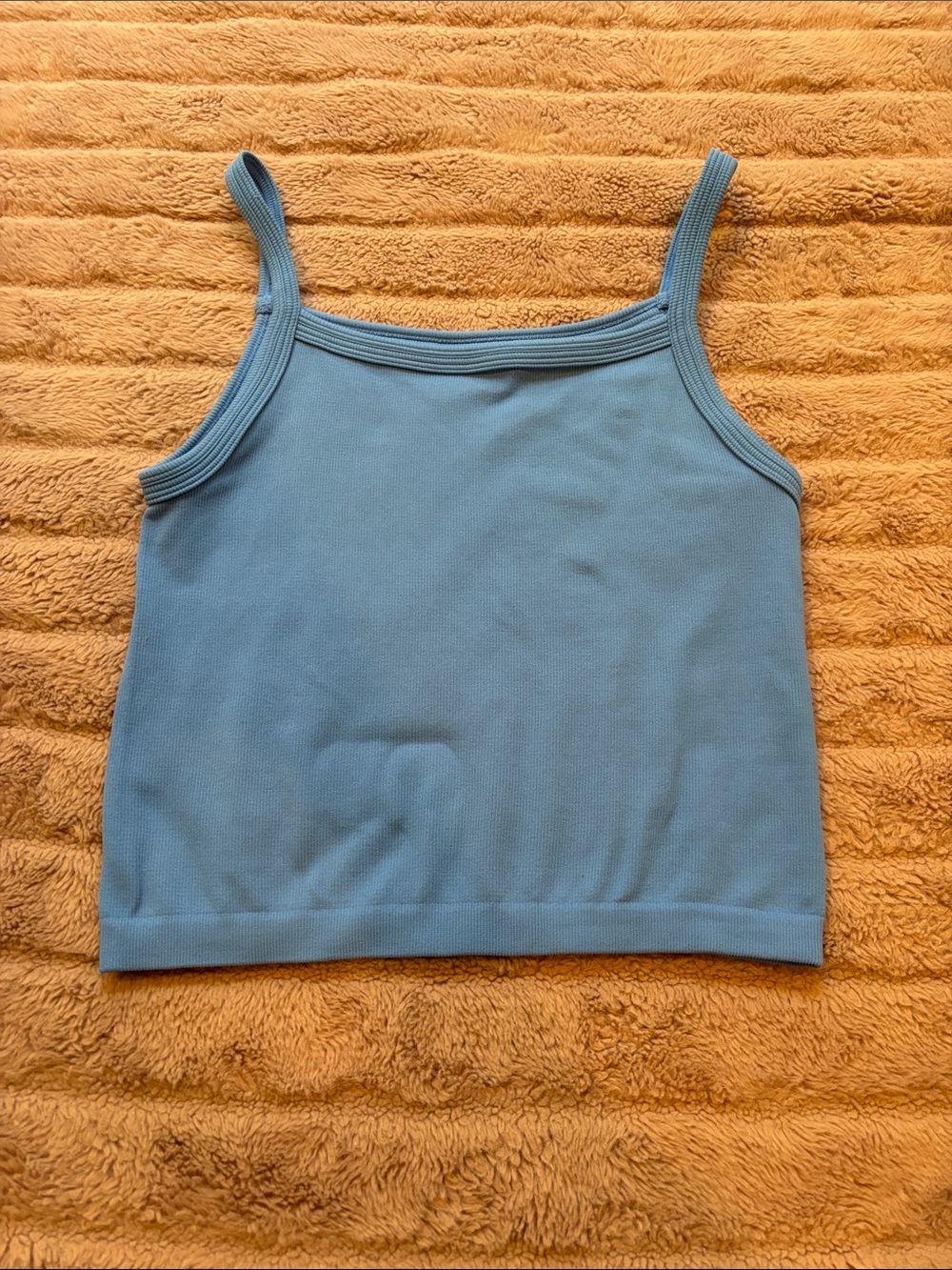 Harlow Light Blue Ribbed Cami Tank (size M)